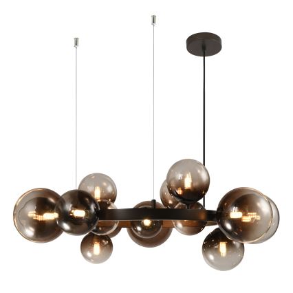 Brilagi - LED-kroonluchter aan kabel MILLA 15xG9/3W/230V bruin/rookbruin