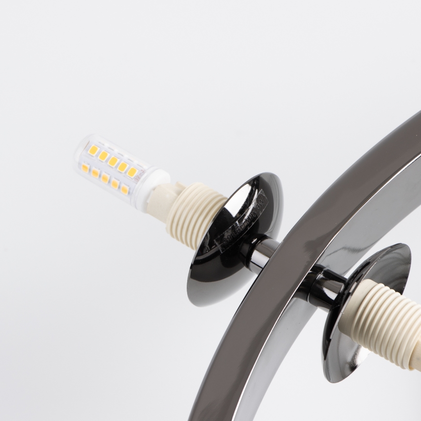 Brilagi - LED-kroonluchter aan kabel MILLA 15xG9/3W/230V zwart chroom/goud