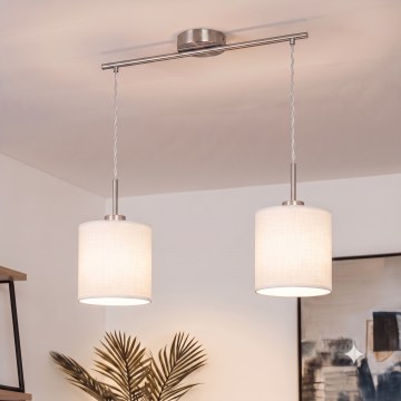 Brilagi - LED-kroonluchter aan kabel NUBILA 2xE27/60W/230V wit