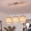 Brilagi - LED-kroonluchter aan kabel NUBILA 3xE27/60W/230V bruin