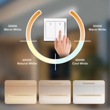 Brilagi - LED-kroonluchter aan kabel SLEEKLINE LED/40W/230V 3000/4500/6000K eiken decor