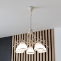 Brilagi - LED-kroonluchter aan ketting ANTICO 5xE27/60W/230V 3000K witte patina