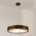 Brilagi - LED-kroonluchter met kabel CARVALHO SMOKEY 3xE27/60W/230V eiken Ø 47,5 cm