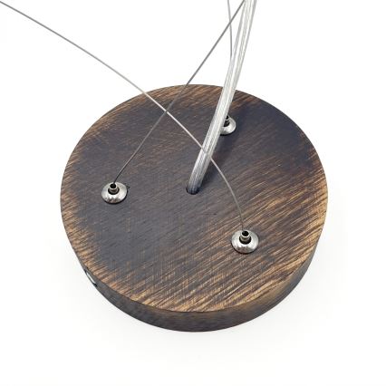 Brilagi - LED-kroonluchter met kabel CARVALHO SMOKEY 3xE27/60W/230V eiken Ø 47,5 cm