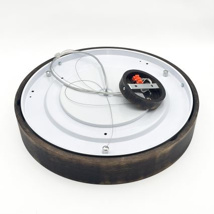 Brilagi - LED-kroonluchter met kabel CARVALHO SMOKEY 3xE27/60W/230V eiken Ø 47,5 cm