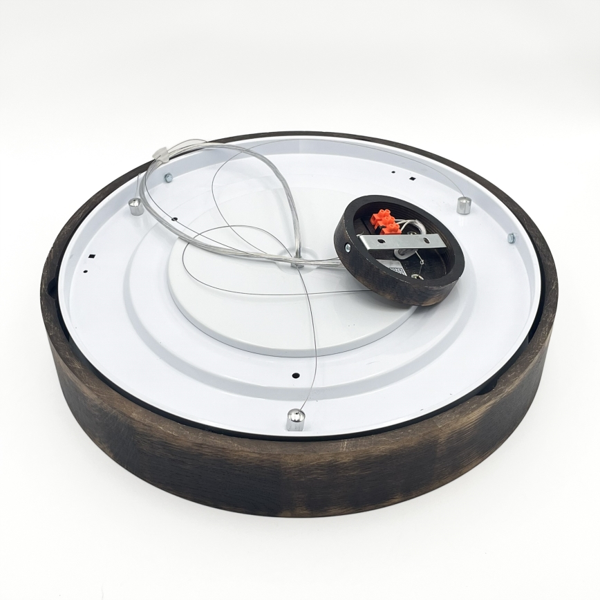 Brilagi - LED-kroonluchter met kabel CARVALHO SMOKEY 3xE27/60W/230V eiken Ø 47,5 cm