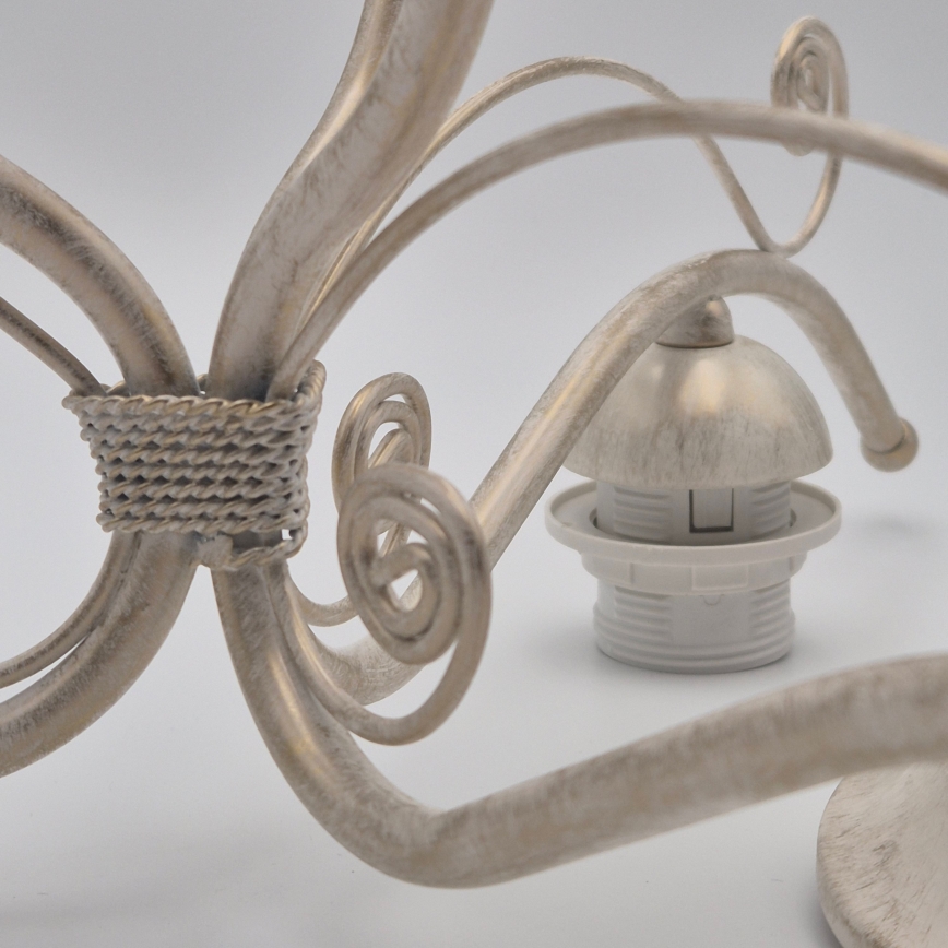 Brilagi - LED-kroonluchter met ketting ANTICO 3xE27/60W/230V 3000K witte patina