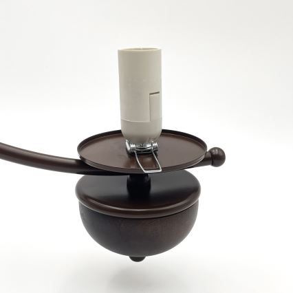 Brilagi - LED-kroonluchter met ketting COTTAGE 3xE14/40W/230V beuken/bruin/rookbeige