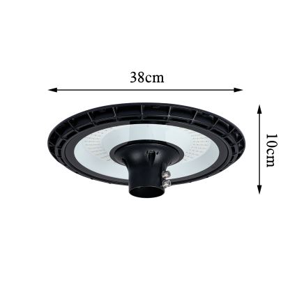 Brilagi - Lampadaire de rue LED d'extérieur sur mât 4 m URBANSPARK LED/120W/230V noir IP65
