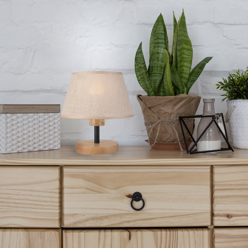 Brilagi - LED Lampe de table ANTHONY 1xE14/40W/230V chêne/beige