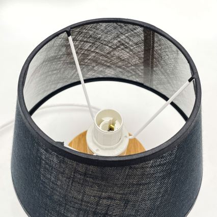 Brilagi - LED Lampe de table ANTHONY 1xE14/40W/230V chêne/noir