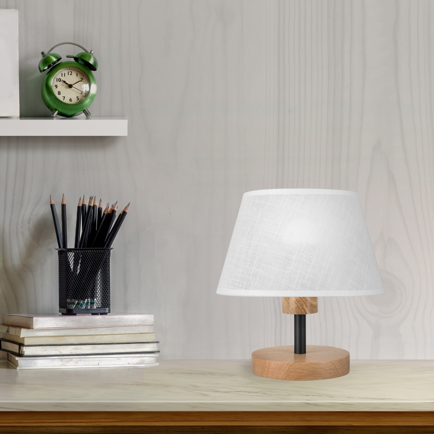 Brilagi - LED Lampe de table ANTHONY 1xE27/60W/230V chêne/blanc