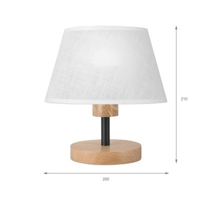 Brilagi - LED Lampe de table ANTHONY 1xE27/60W/230V chêne/blanc