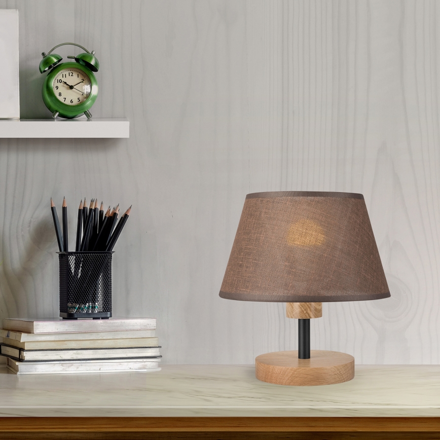 Brilagi - LED Lampe de table ANTHONY 1xE27/60W/230V chêne/marron
