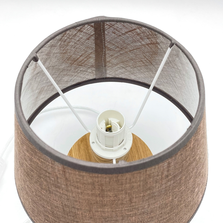 Brilagi - LED Lampe de table ANTHONY 1xE27/60W/230V chêne/marron