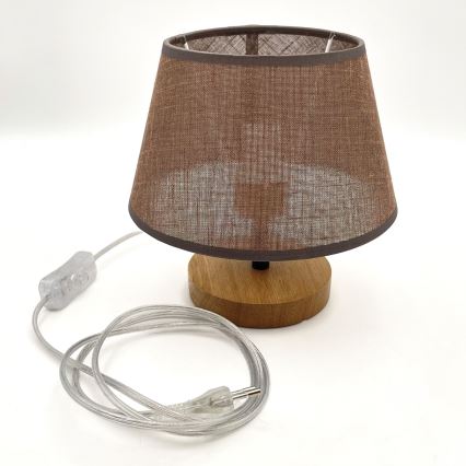 Brilagi - LED Lampe de table ANTHONY 1xE27/60W/230V chêne/marron