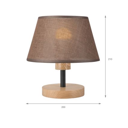 Brilagi - LED Lampe de table ANTHONY 1xE27/60W/230V chêne/marron