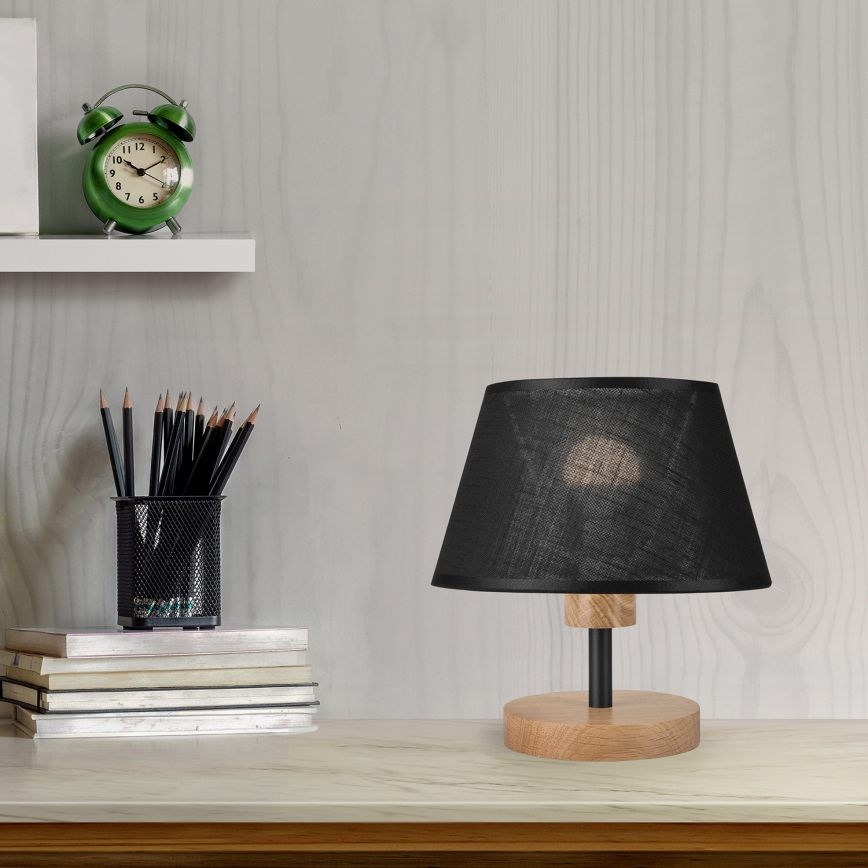 Brilagi - LED Lampe de table ANTHONY 1xE27/60W/230V chêne/noir