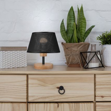 Brilagi - LED Lampe de table ANTHONY 1xE27/60W/230V chêne/noir