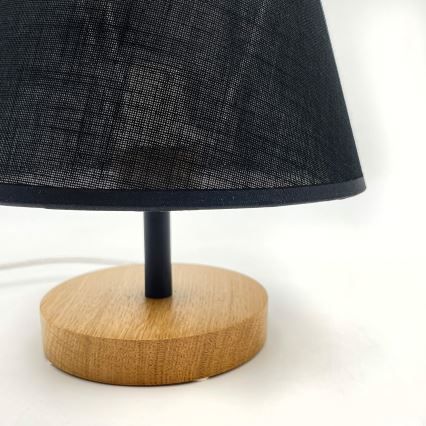 Brilagi - LED Lampe de table ANTHONY 1xE27/60W/230V chêne/noir