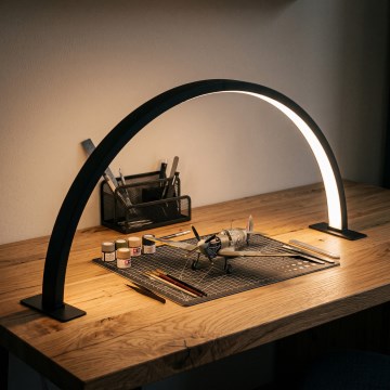 BRILAGI - LED Lampe de table arquée dimmable pour modélisme RADIO LED/30W/24/230V 3000/4000/6500K noire