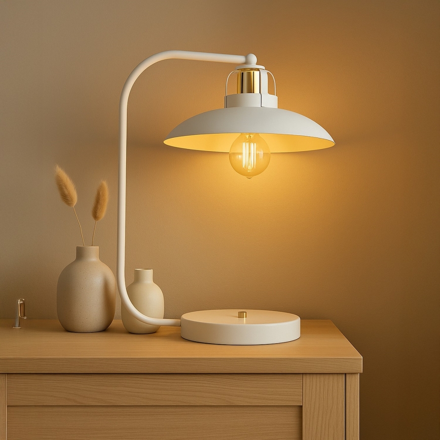 Brilagi - LED Lampe de table FLAMENGO 1xE27/60W/230V blanc