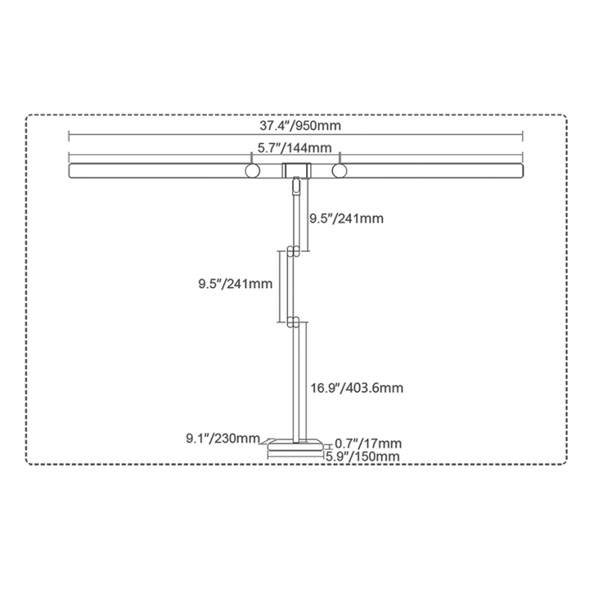 Brilagi - Lampe de table tactile LED dimmable VARIO LED/24W/230V 3000-6500K IRC 92 blanche