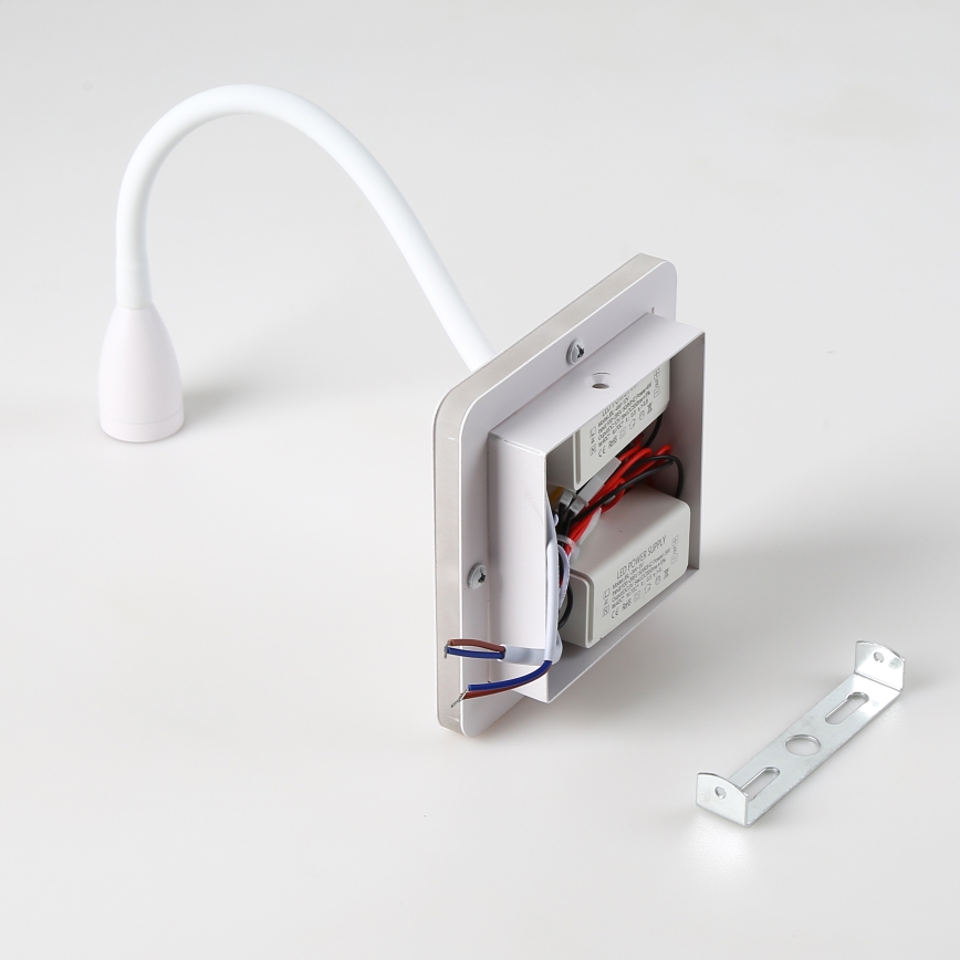 BRILAGI - Lampe murale LED flexible MAYA DOUBLE LED/4W/230V + LED/3W blanche