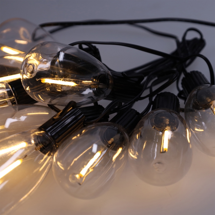 Brilagi - LED-lichtsnoer voor buiten 10xLED/3xAA 3,2m IP44 warm-wit