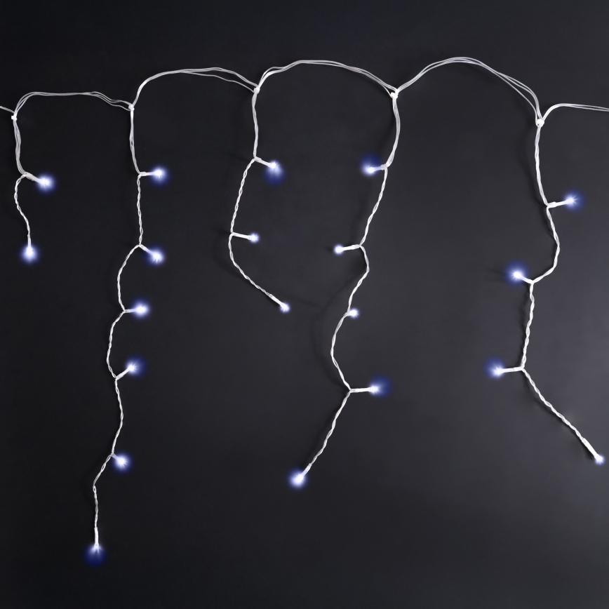 Brilagi - LED buitenlichtsnoer 200xLED/8 functies 13m IP44 koud wit ijspegelverlichting