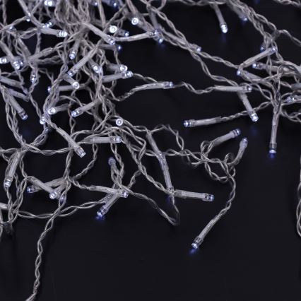 Brilagi - LED buitenlichtsnoer 200xLED/8 functies 13m IP44 koud wit ijspegelverlichting