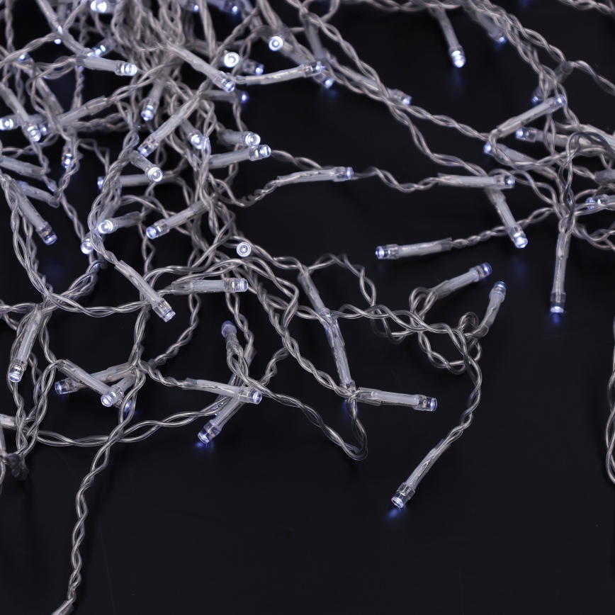 Brilagi - LED buitenlichtsnoer 200xLED/8 functies 13m IP44 koud wit ijspegelverlichting