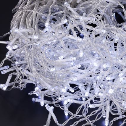 Brilagi - LED buitenlichtsnoer 200xLED/8 functies 13m IP44 koud wit ijspegelverlichting