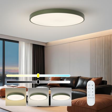 Brilagi - Luminaire LED dimmable POOL SMART LED/128W/230V Ø 100 cm 3000-6000K Wi-Fi Tuya + télécommande vert