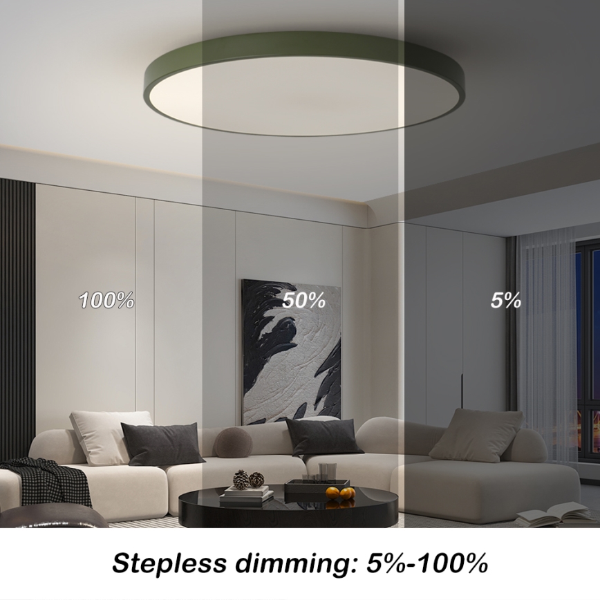 Brilagi - Luminaire LED dimmable POOL SMART LED/128W/230V Ø 100 cm 3000-6000K Wi-Fi Tuya + télécommande vert