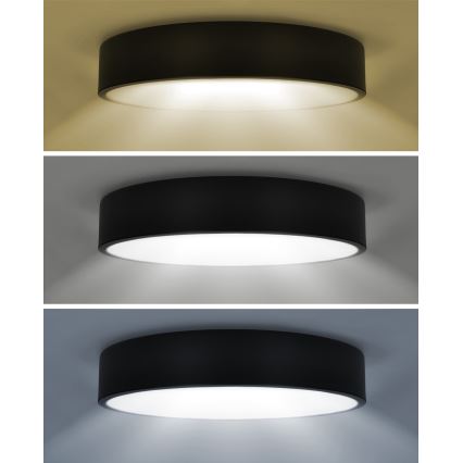 Brilagi - Plafonnier LED dimmable POOL SMART LED/48W/230V 40 cm 3000-6000K Wi-Fi Tuya + télécommande noir
