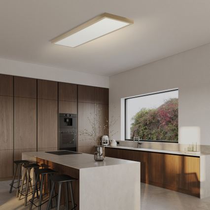 Brilagi - Plafonnier LED dimmable pour salle de bains FRAME SMART LED/50W/230V 120x30 cm 3000-6000K IP44 beige + télécommande