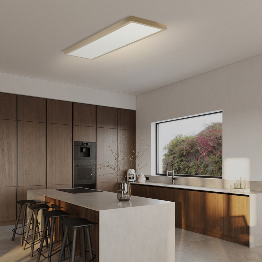 Brilagi - Plafonnier LED dimmable pour salle de bains FRAME SMART LED/50W/230V 120x30 cm 3000-6000K IP44 beige + télécommande