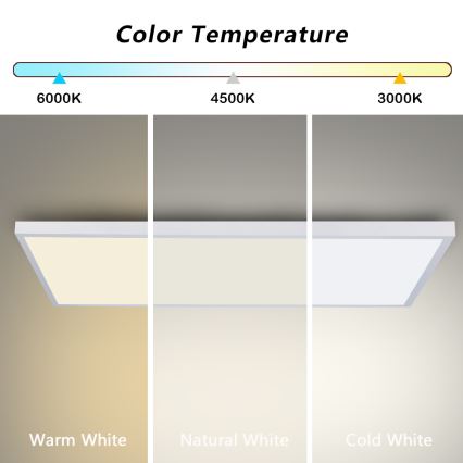 Brilagi - Plafonnier LED dimmable pour salle de bains FRAME SMART LED/96W/230V 120x60 cm 3000-6000K IP44 blanc + télécommande