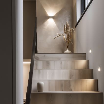 Brilagi - Luminaire LED pour escalier JACK avec détecteur de mouvement et capteur crépusculaire LED/3W/230V 3000/4000/6500K IP65 blanc