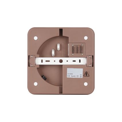 Brilagi - Plafonnier LED d'extérieur BENE avec capteur LED/18W/230V 21,5x21,5 cm marron IP54
