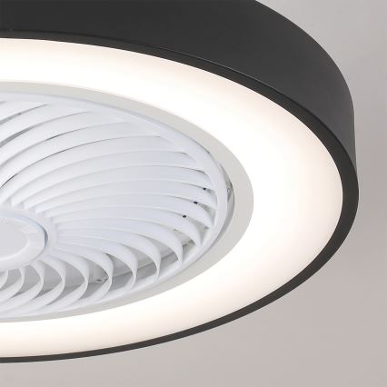 Brilagi - Plafonnier LED dimmable avec ventilateur LED/30W/230V 3000-6500K Ø 50 cm noir + télécommande