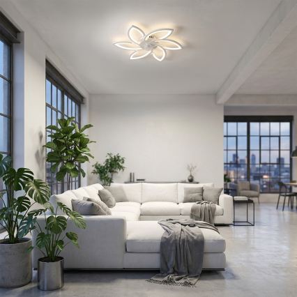 Brilagi - Plafonnier LED dimmable avec ventilateur LED/50W/230V 3000-6500K blanc + télécommande