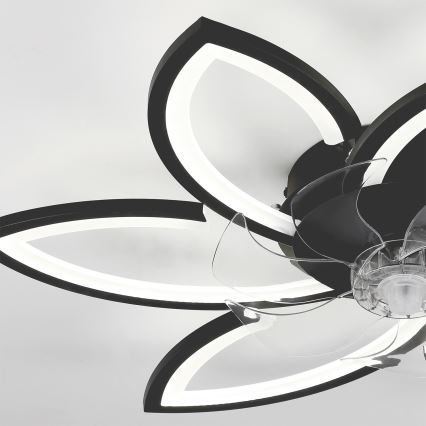 Brilagi - Plafonnier LED dimmable avec ventilateur LED/50W/230V 3000-6500K noir + télécommande