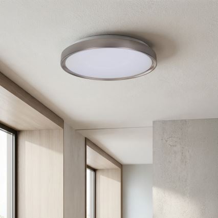 Brilagi - Plafonnier LED dimmable FANCIA LED/48W/230V 3000-6500K Ø 39 cm argenté + télécommande