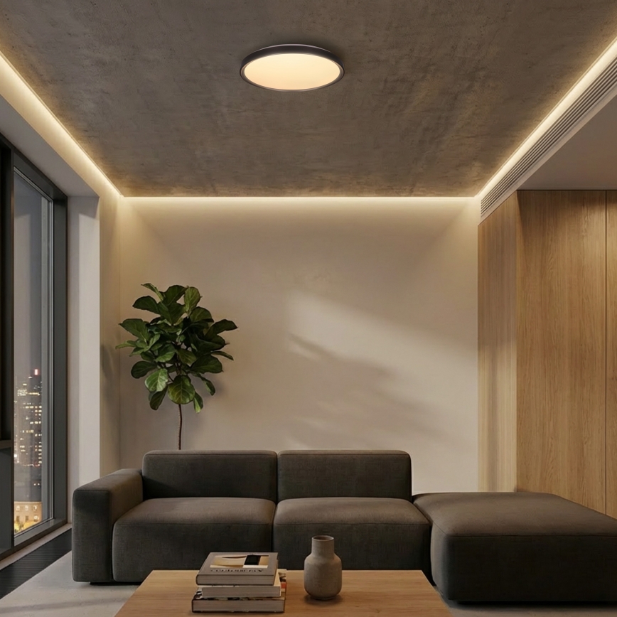Brilagi - Plafonnier LED dimmable FANCIA LED/48W/230V 3000-6500K Ø 39 cm argenté + télécommande
