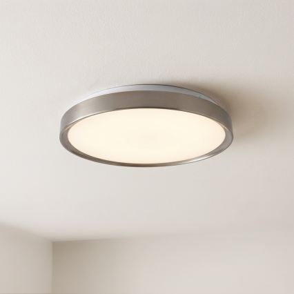 Brilagi - Plafonnier LED dimmable FANCIA LED/48W/230V 3000-6500K Ø 39 cm argenté + télécommande