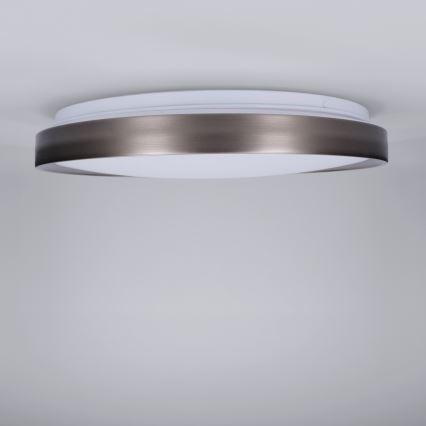 Brilagi - Plafonnier LED dimmable FANCIA LED/48W/230V 3000-6500K Ø 39 cm argenté + télécommande