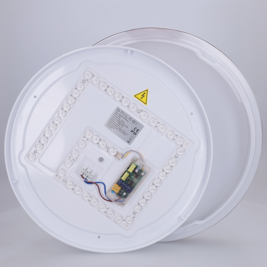 Brilagi - Plafonnier LED dimmable FANCIA LED/48W/230V 3000-6500K Ø 39 cm argenté + télécommande