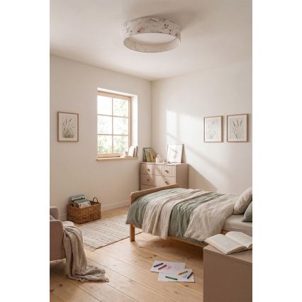 Brilagi - Plafonnier LED dimmable VELVET SMARTIX STARS LED/36W/230V 3000-6000K Ø 55 cm blanc/motifs floraux Wi-Fi Tuya Beacon + télécommande
